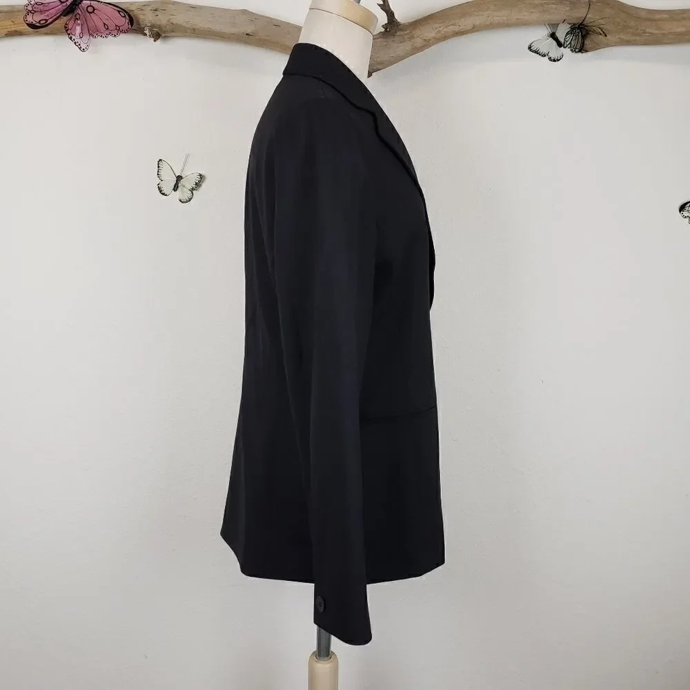 Lafayette 148 New York double button blazer black